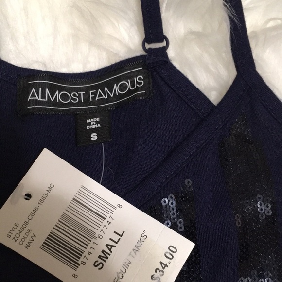 ALMOST FAMOUS SEQUIN TANK TOP SIZE SMALL - Picture 7 of 11